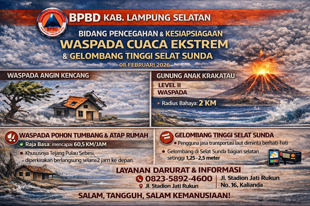 Pengawasan Cuaca Ekstrem dan Aktivitas Gunung Anak Krakatau